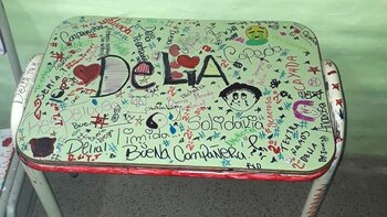 El escritorio de la chica