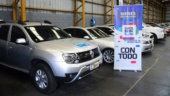 Algunos de los autos incautados