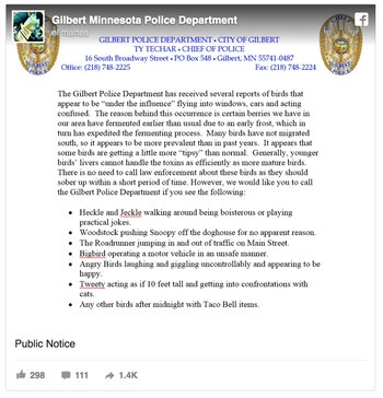 Comunicado de prensa del Departamento