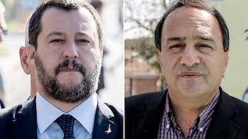Matteo Salvini y Domenico Lucano