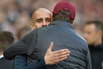 El saludo cordial entre Guardiola