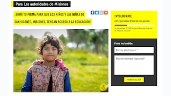 El pedido de firmas de