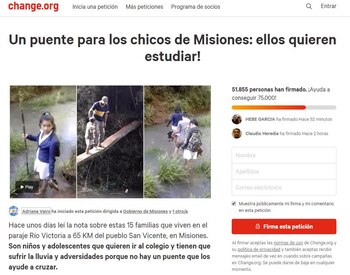 El petitorio de firmas de