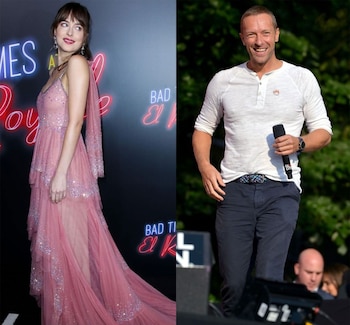 Dakota Johnson y Chris Martín