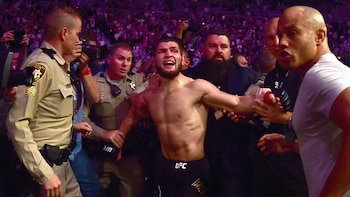 Khabib protagonizó un escándalo en