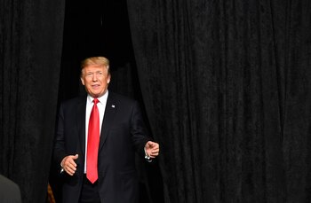 El presidente Trump durante un mitín en Council Bluffs, Iowa (AFP / MANDEL NGAN)