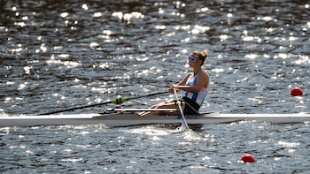 Maria Sol Ordas se quedó con la medalla en skiff junior femenino de remo (Reuters)