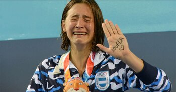 La emoción de Delfina Pignatiello