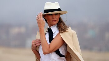 Melania Trump, durante su visita
