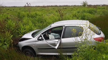 Otro auto terminó afuera de