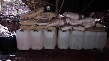 La droga líquida estaba contenida