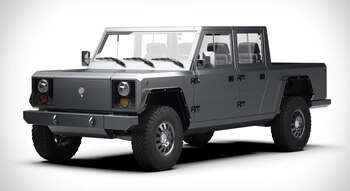 Imagen rústica y propulsión eléctrica para la futura pick up Bollinger B2
