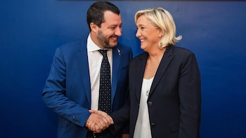Matteo Salvini y Marine Le