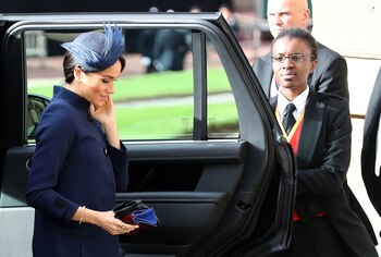 Meghan Markle al llegar a