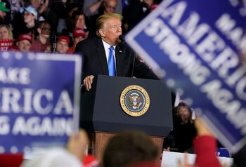 El presidente Donald Trump durante