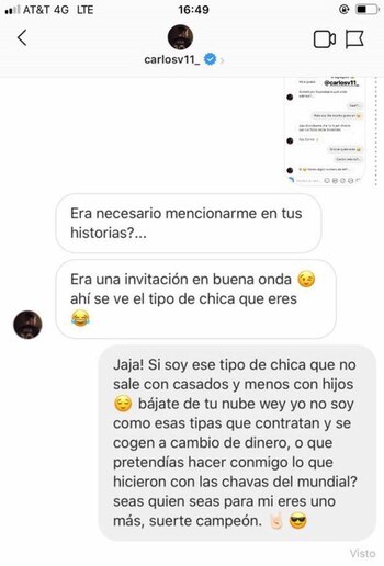 “Soy ese tipo de chicas que no sale con casados y menos con hijos”, le respondió