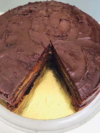 Bizcochuelo de chocolate, dulce de