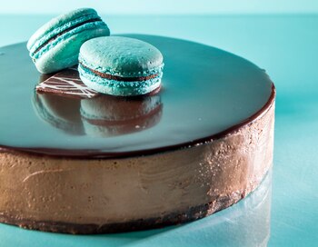 Brownie, mouse y fina capa