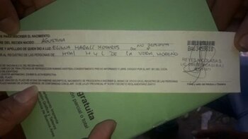 La constancia donde indica que