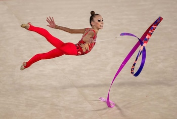 Khrystyna Pohranychna de Ucrania compite