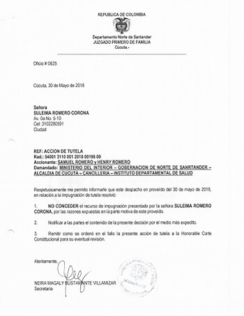 La decisión del juez de