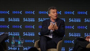 Macri durante el 54º Coloquio