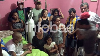 Fernandito (13), junto a su