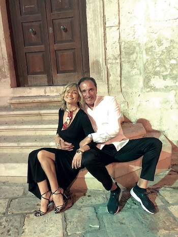 Andrea Ghidone con el modisto