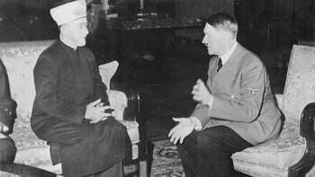 Hitler se reúne con el Mufti.(Wikimedia Commons)