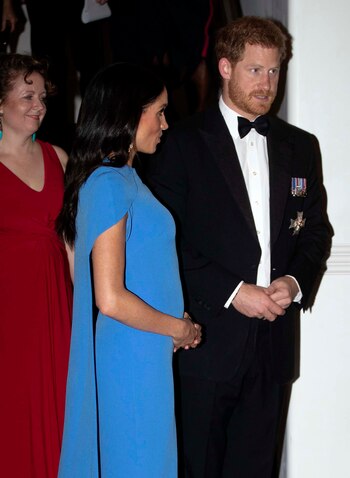 Meghan Markle lució su panza