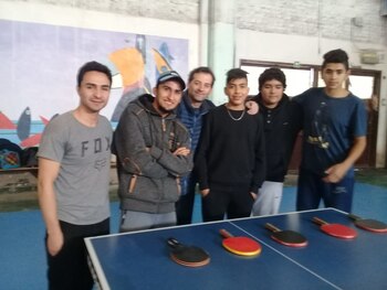Gustavo Uboldi con sus alumnos