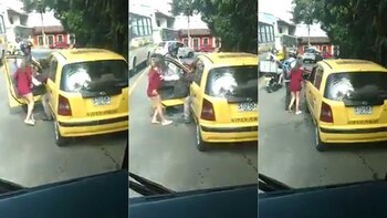 El conductor le robó a