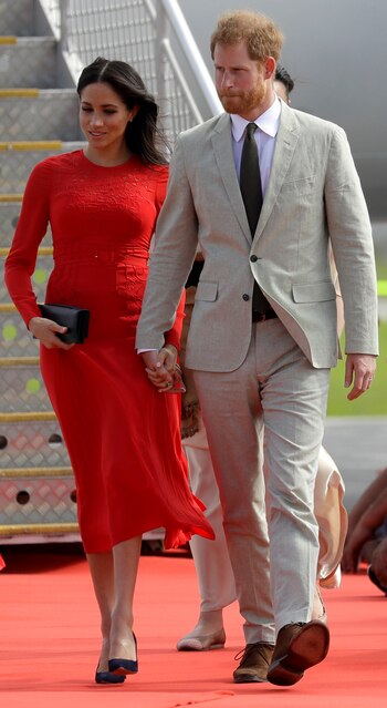 Meghan Markle lució un vestido