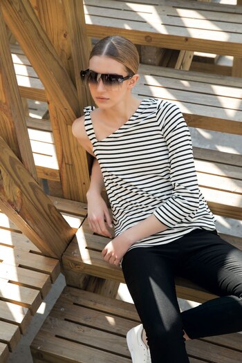 Remera de algodón con una