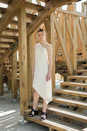 Vestido de seda de un