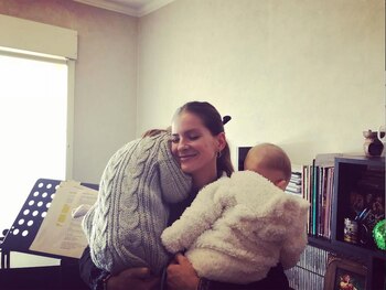 La China Suárez con Rufina