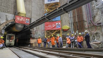 Túnel Emisario con la cinta