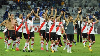 Los jugadores de River festejan