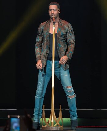 El cantante se mostró feliz