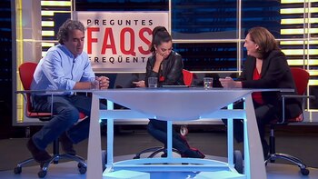 La conductora del programa “Preguntas
