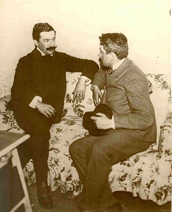 Laferrère durante una entrevista