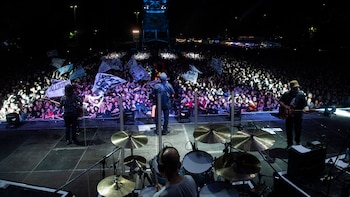 Las Pelotas con su público