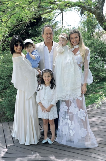 Scioli, Berger y Francesca junto