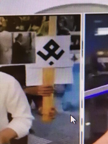 Un cartel en la concentración