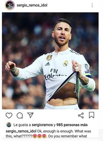 El “like” de Sergio Ramos
