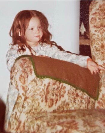 La modelo a los tres