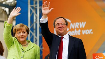 Angela Merkel y Armin Laschet