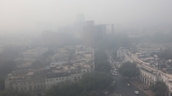 Vista de los edificios envueltos