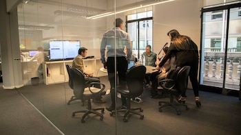 En las oficinas de Workia