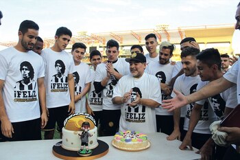 Festejó con su plantel de